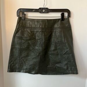FREE PEOPLE VEGAN LEATHER MINI SKIRT